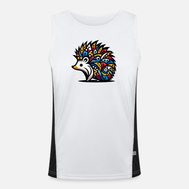 Igel Funktionelles Kontrast-Tank Top für Männer 