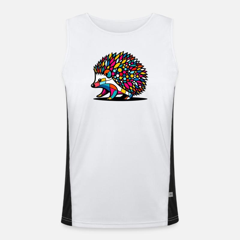 Igel Funktionelles Kontrast-Tank Top für Männer 