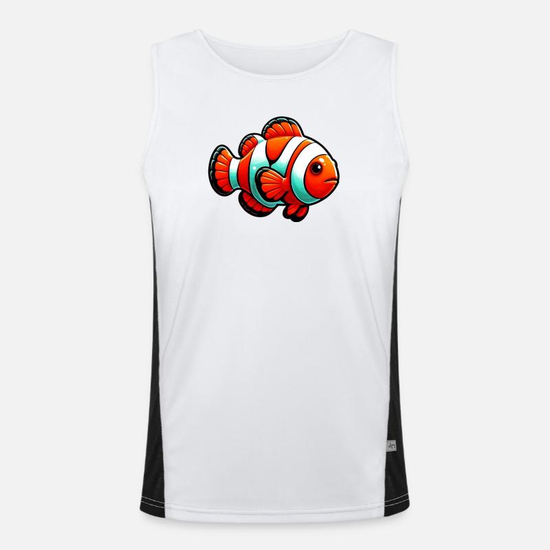 Clownfisch Funktionelles Kontrast-Tank Top für Männer 