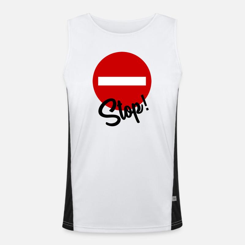 STOP. MESSAGE. QUOTATION. PANEL. DAD. MOTORCYCLE Men's Functional Contrast Tank Top 