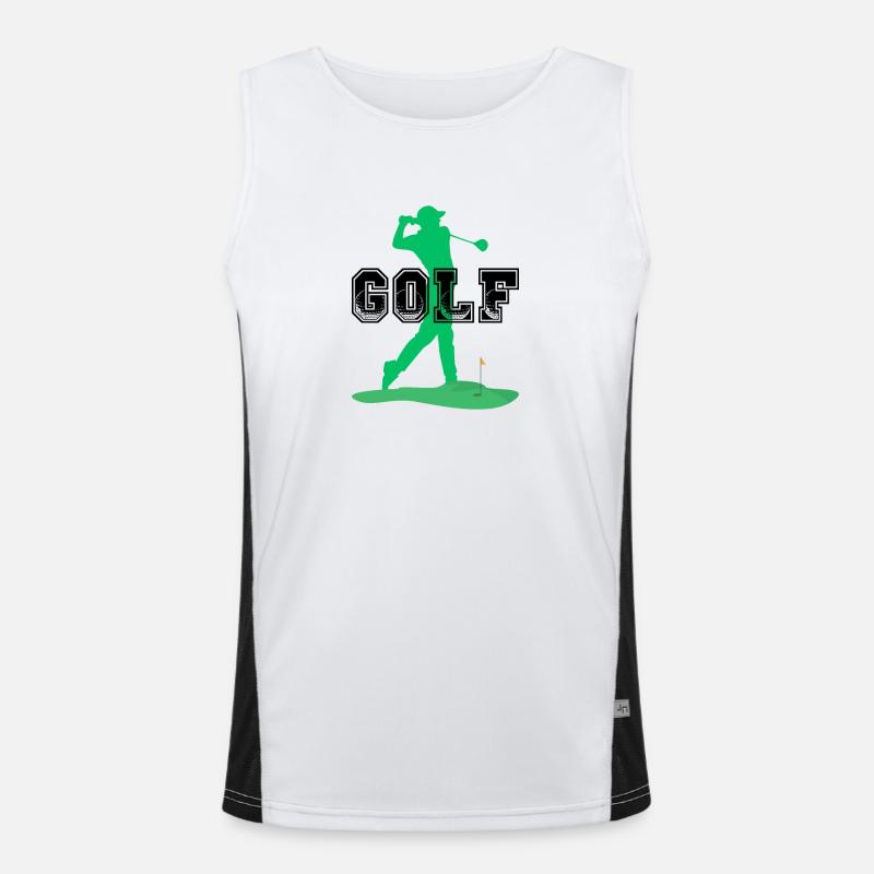 T-shirt de golf élégant Swing Silhouette Golfer Gift Débardeur respirant contrasté Homme 
