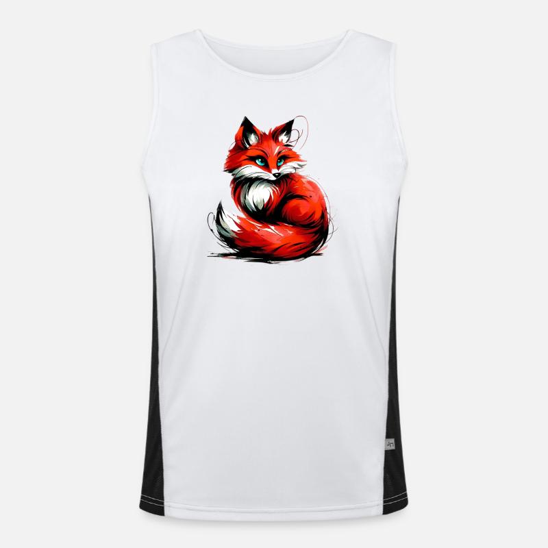 Fuchs Funktionelles Kontrast-Tank Top für Männer 