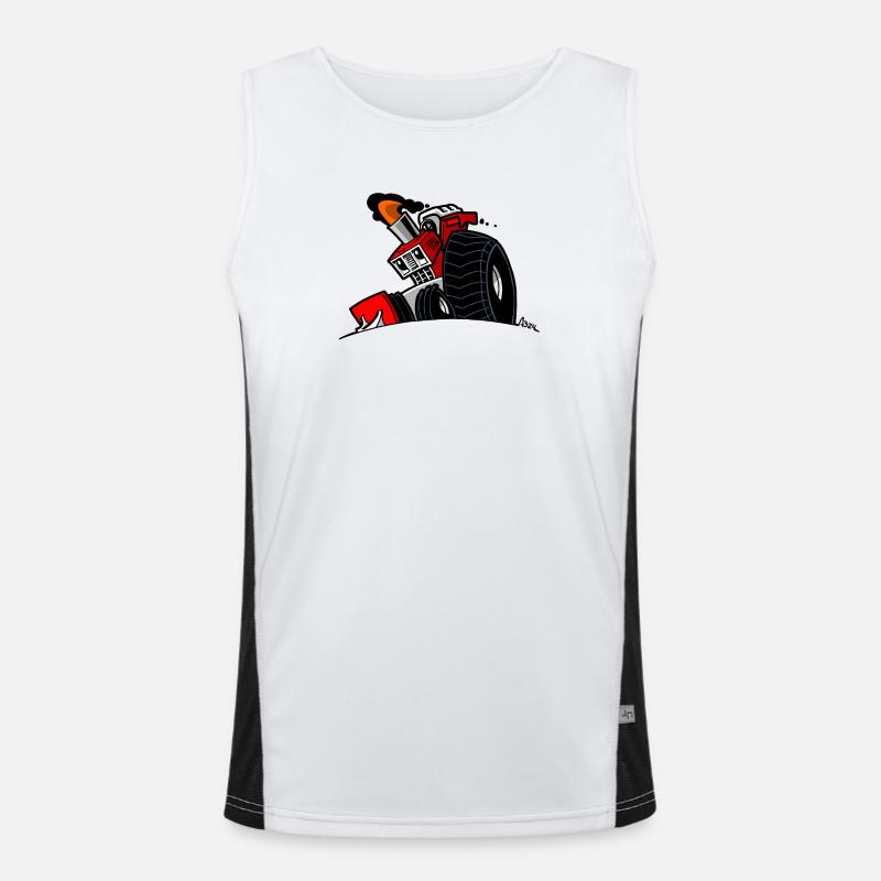 1291 DRAWSMALL ROT Funktionelles Kontrast-Tank Top für Männer 