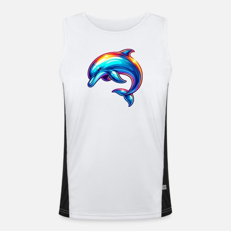 Delfin Funktionelles Kontrast-Tank Top für Männer 