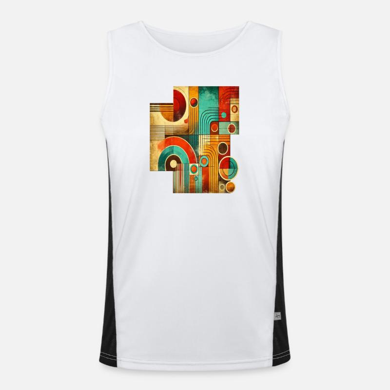 Abstraktes Retro-Bild T-Shirt Funktionelles Kontrast-Tank Top für Männer 