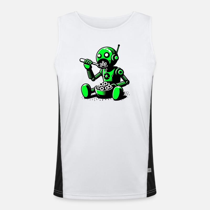 Alien Extraterrestrial Robot Men's Functional Contrast Tank Top 