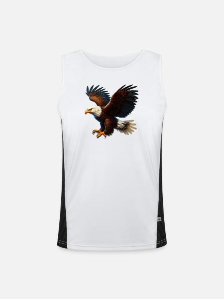 Eagle - Men's Functional Contrast Tank Top - white/black