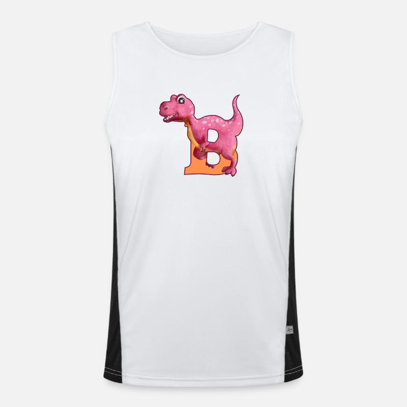 B - DINOSAUR, customizable Men's Functional Contrast Tank Top 