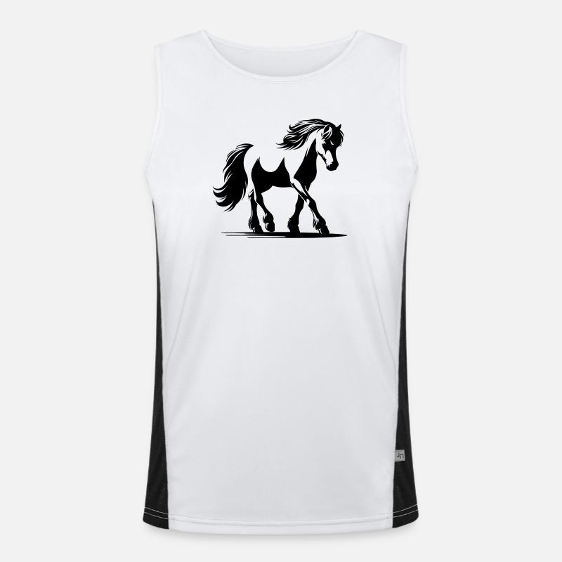 Cheval Poney de selle allemand Débardeur respirant contrasté Homme 