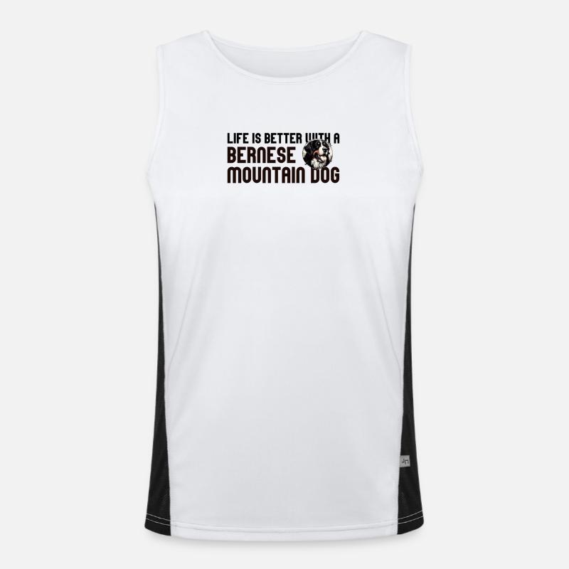 Berner Sennenhund Funktionelles Kontrast-Tank Top für Männer 