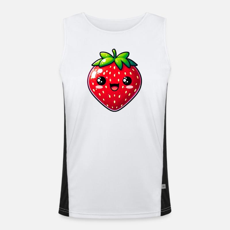 Strawberry Strawberries Men's Functional Contrast Tank Top 