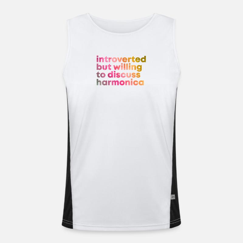 Harmonica - Men's Functional Contrast Tank Top  - white/black