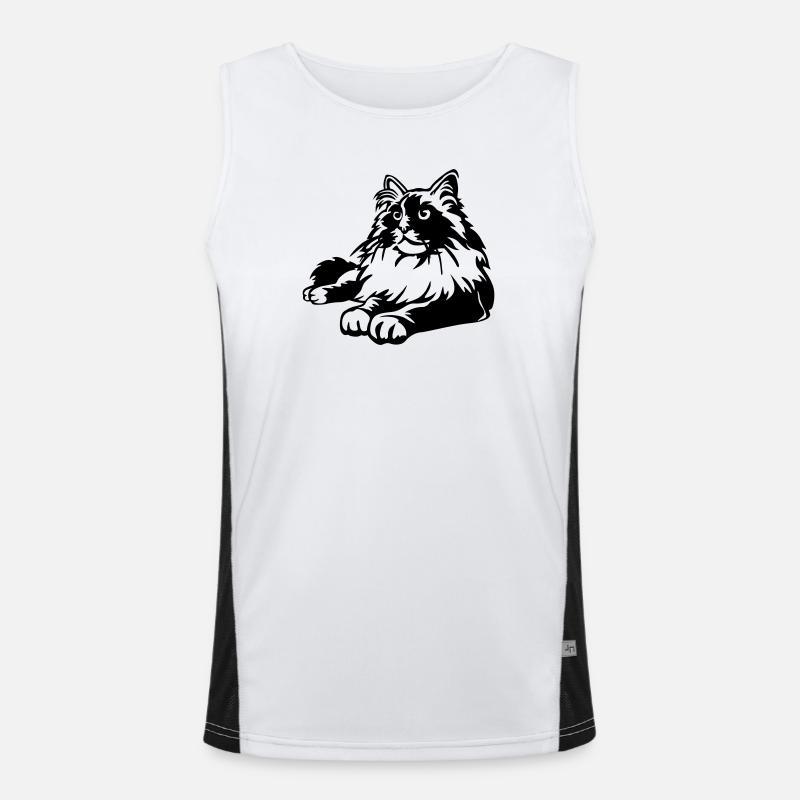 Chat Ragdoll Débardeur respirant contrasté Homme 