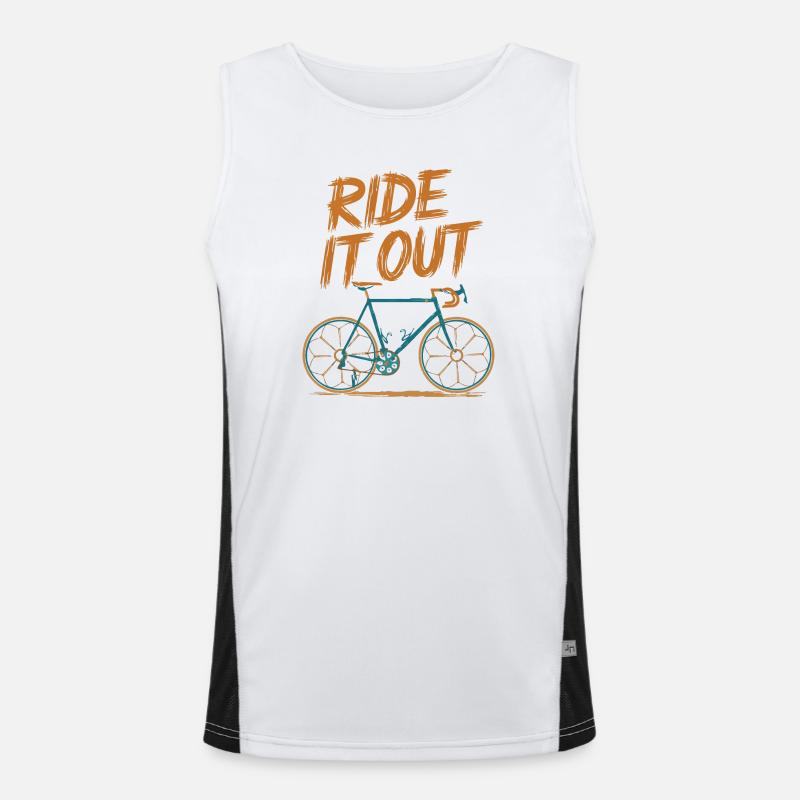 Ride Out Illustration De Vélo Débardeur respirant contrasté Homme 