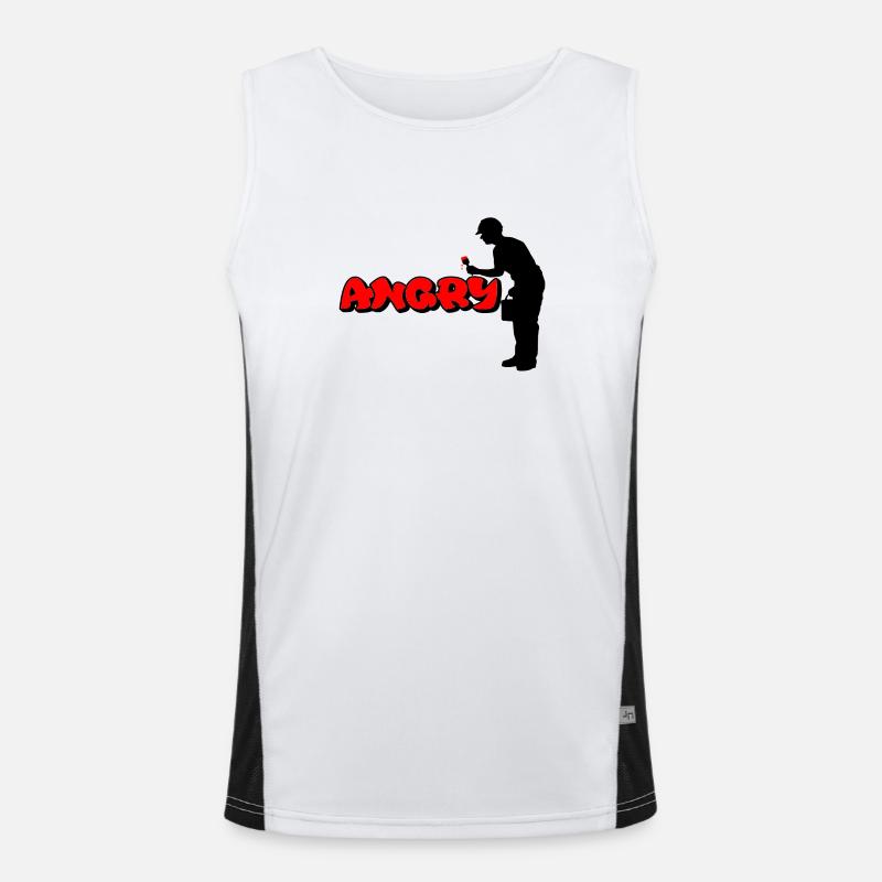 Wütend Funktionelles Kontrast-Tank Top für Männer 