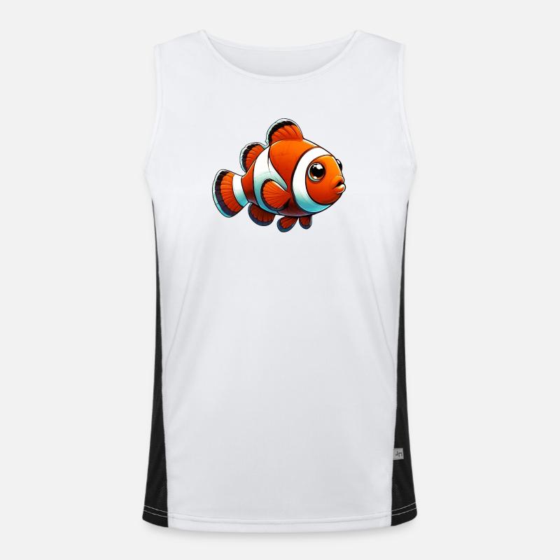 Clownfisch Funktionelles Kontrast-Tank Top für Männer 