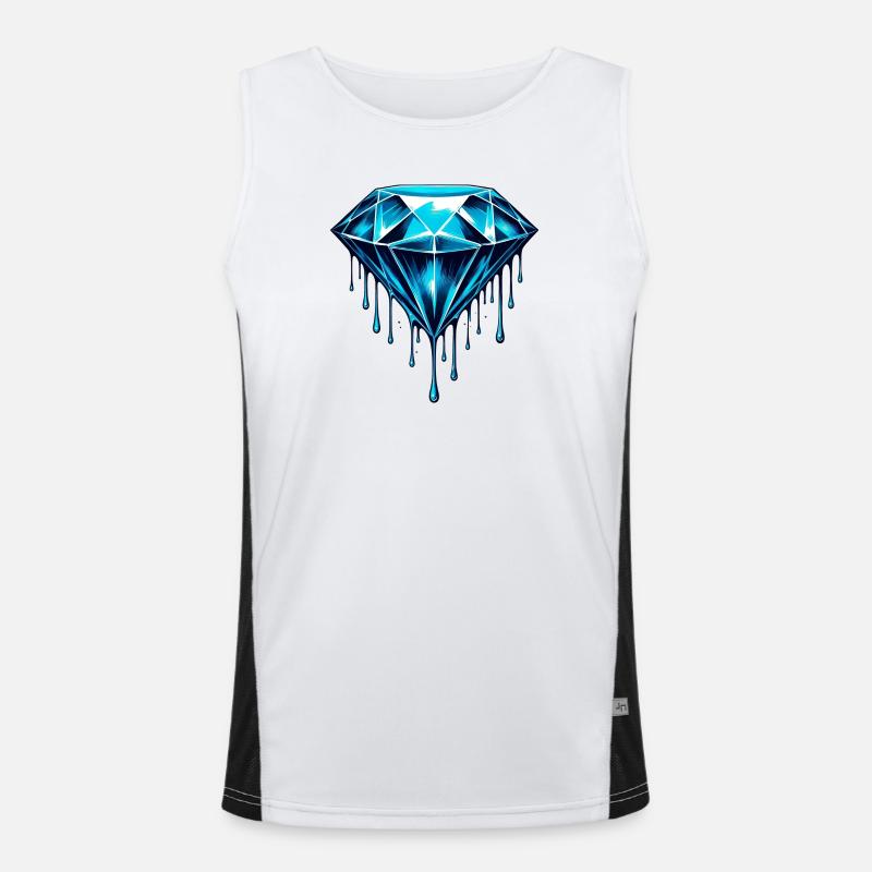 Diamant Funktionelles Kontrast-Tank Top für Männer 