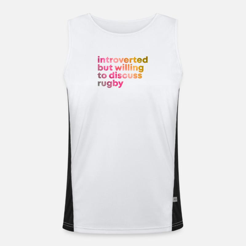 Rugby Rugby - Men's Functional Contrast Tank Top  - white/black