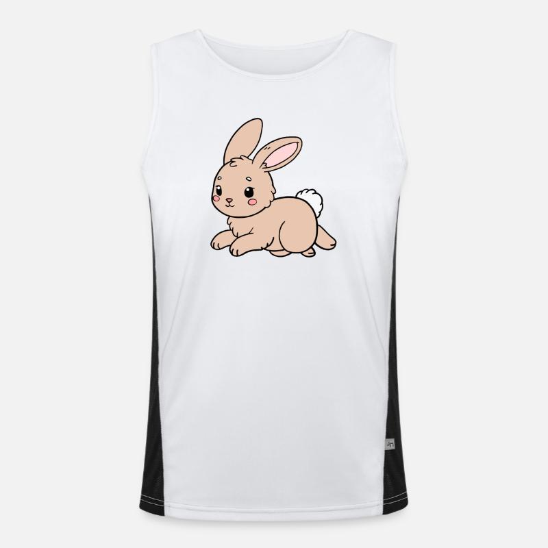 Hase Kaninchen Funktionelles Kontrast-Tank Top für Männer 