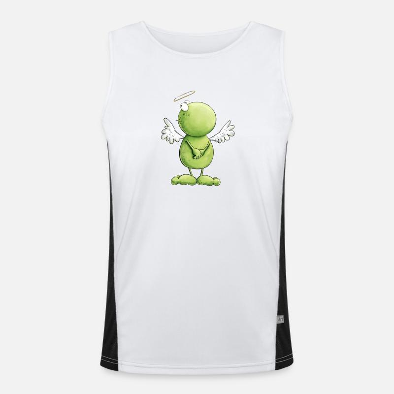 Frosch Engel Unschuld Funktionelles Kontrast-Tank Top für Männer 