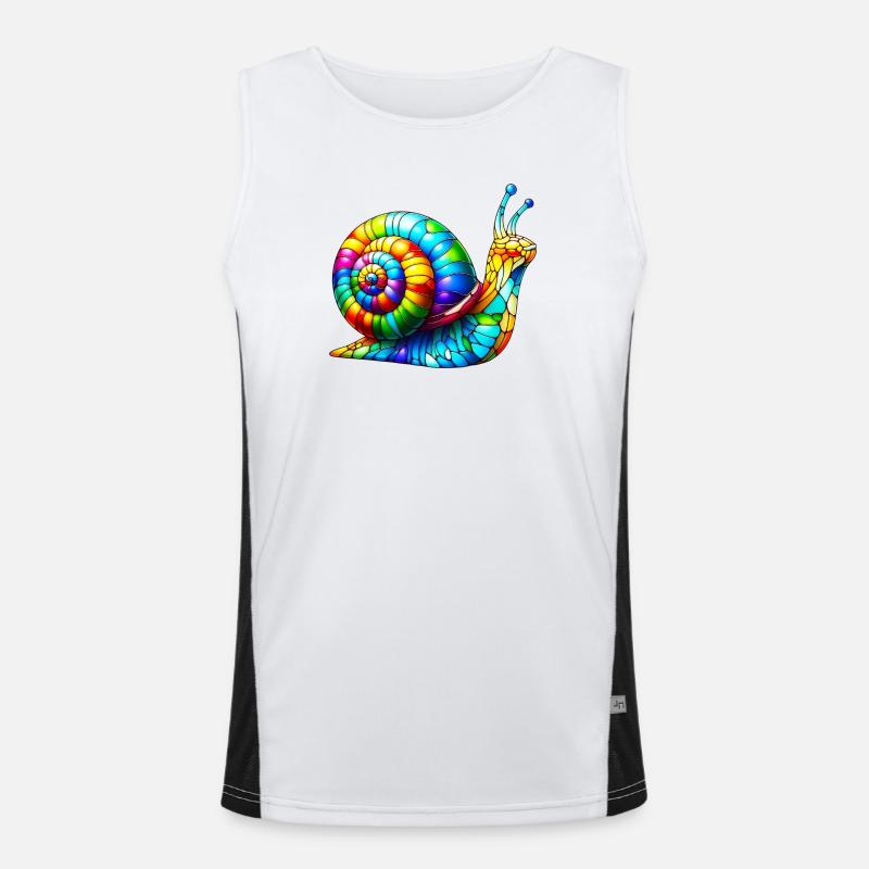 Snail - Men's Functional Contrast Tank Top - white/black