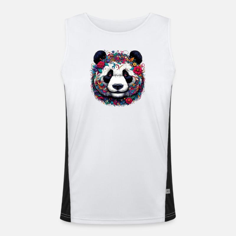 Panda Funktionelles Kontrast-Tank Top für Männer 