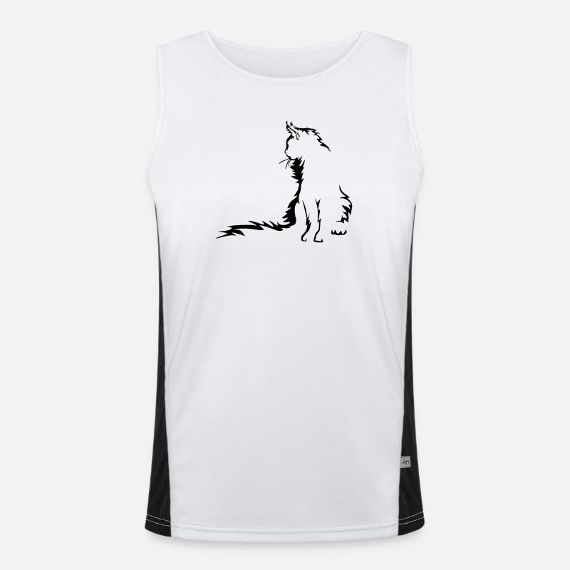 Maine Coon Cat Men's Functional Contrast Tank Top 
