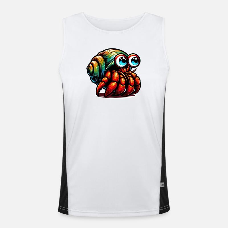 Hermit crab Men's Functional Contrast Tank Top 