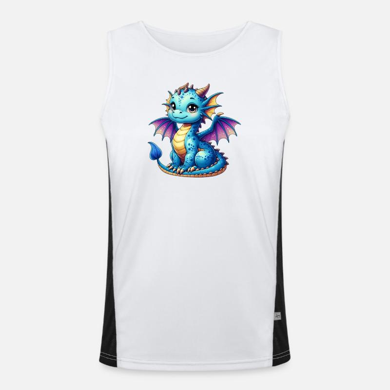 Dragon - Men's Functional Contrast Tank Top  - white/black