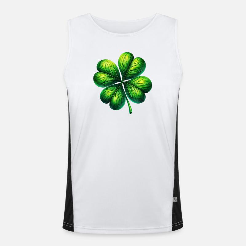 Four-leaf clover Men's Functional Contrast Tank Top 