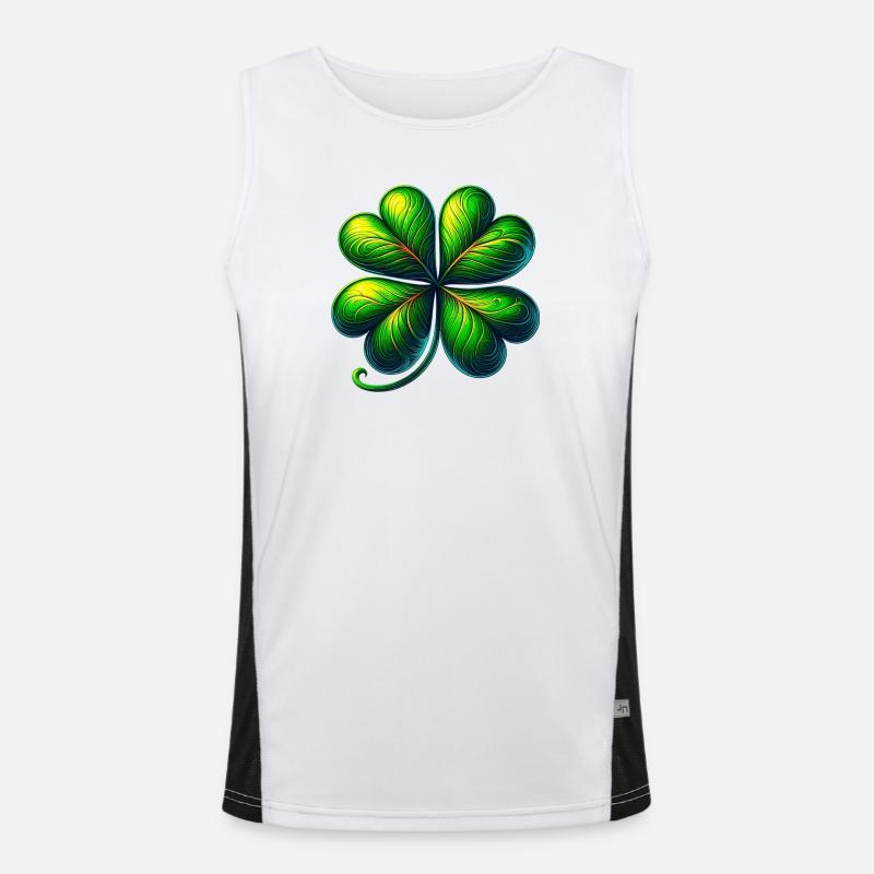 Four-leaf clover Men's Functional Contrast Tank Top 