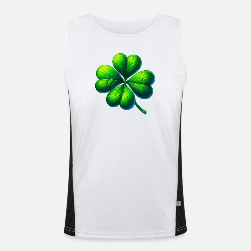 Four-leaf clover Men's Functional Contrast Tank Top 