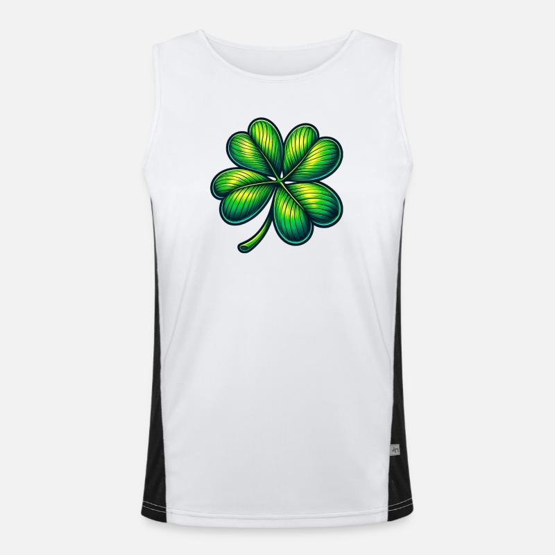 Four-leaf clover Men's Functional Contrast Tank Top 