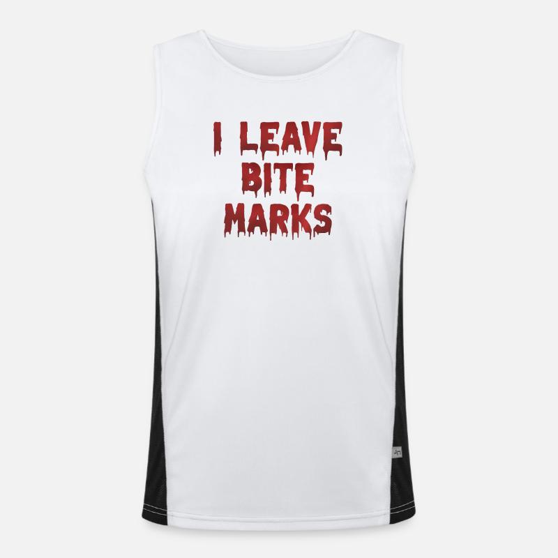 bite marks blutspuren Funktionelles Kontrast-Tank Top für Männer 