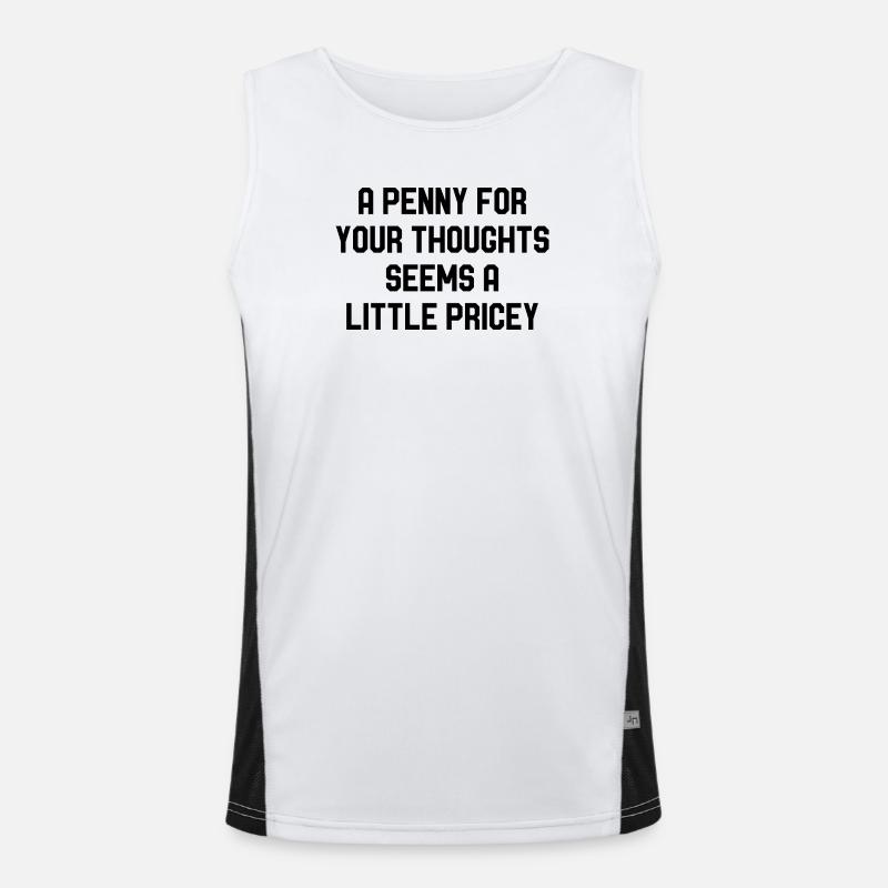 Un centime pour vos pensées semble un peu cher Débardeur respirant contrasté Homme 