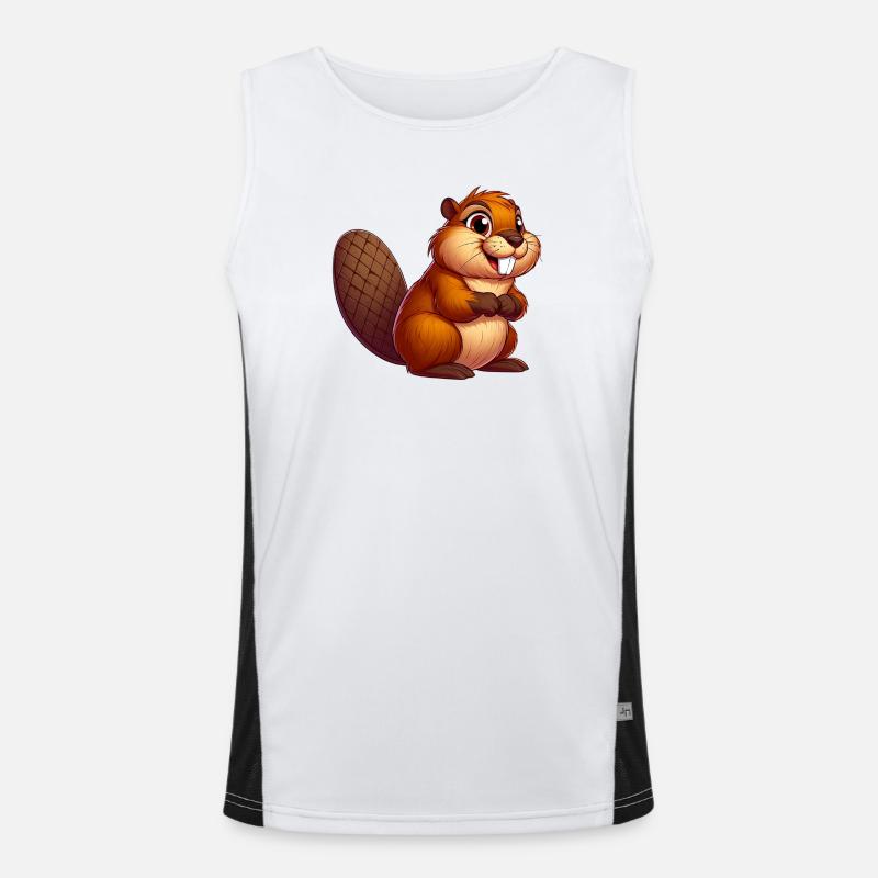 Bieber Funktionelles Kontrast-Tank Top für Männer 