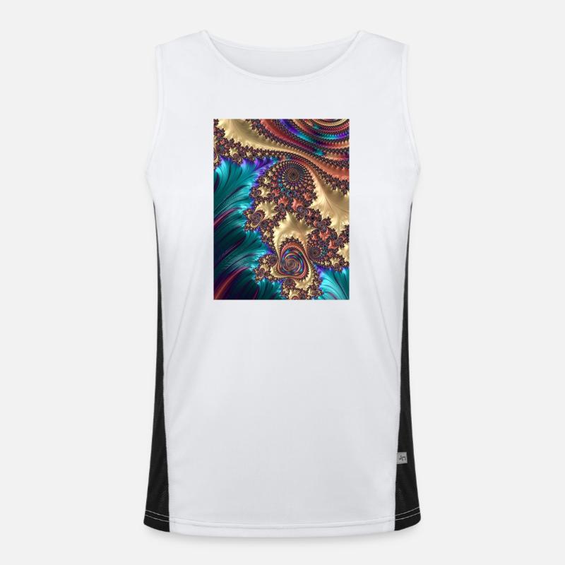 Abstract Men's Functional Contrast Tank Top 