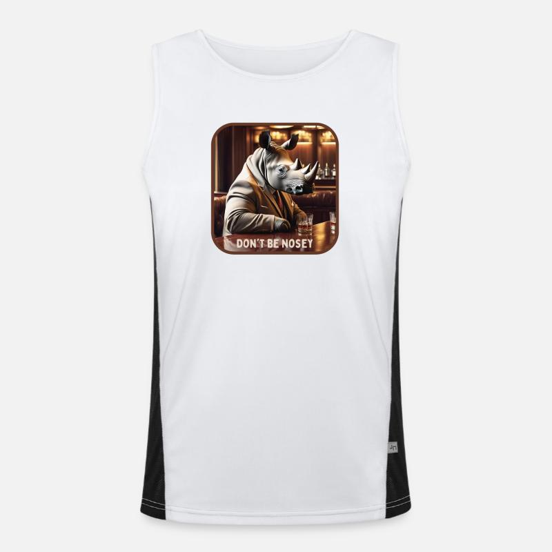 Don't be curious Men's Functional Contrast Tank Top 