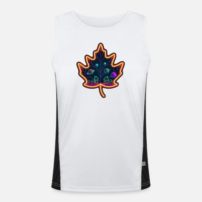 Maple leaf Men's Functional Contrast Tank Top 