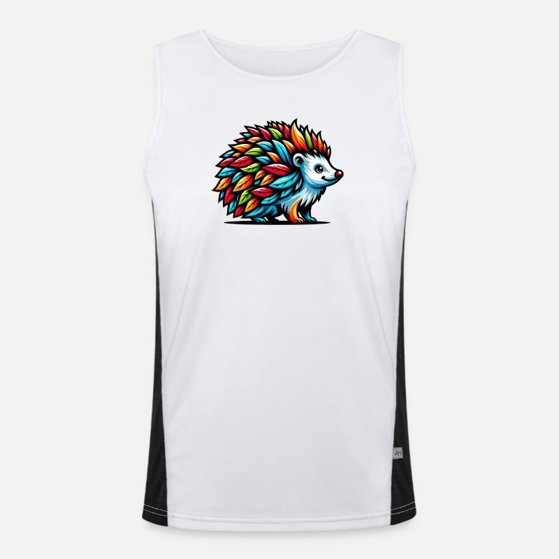 Igel Funktionelles Kontrast-Tank Top für Männer 