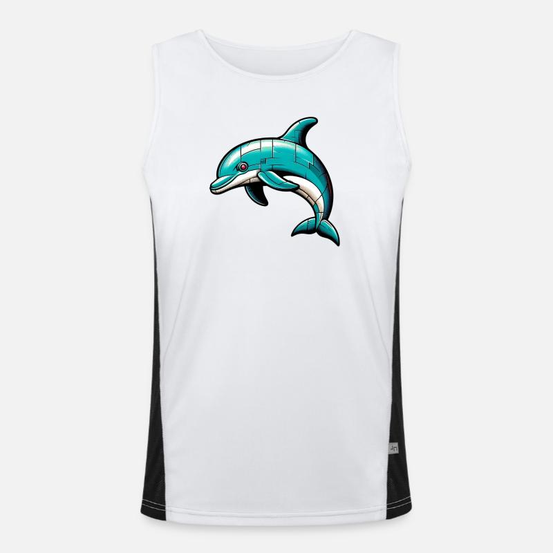 Delfin Funktionelles Kontrast-Tank Top für Männer 