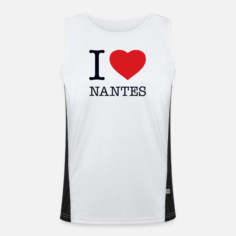 I LOVE NANTES Funktionelles Kontrast-Tank Top für Männer 