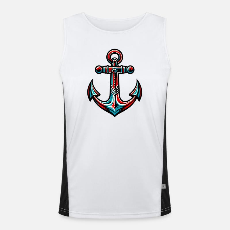 Ein Anker Funktionelles Kontrast-Tank Top für Männer 