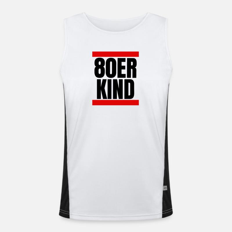 80er Kind Funktionelles Kontrast-Tank Top für Männer 