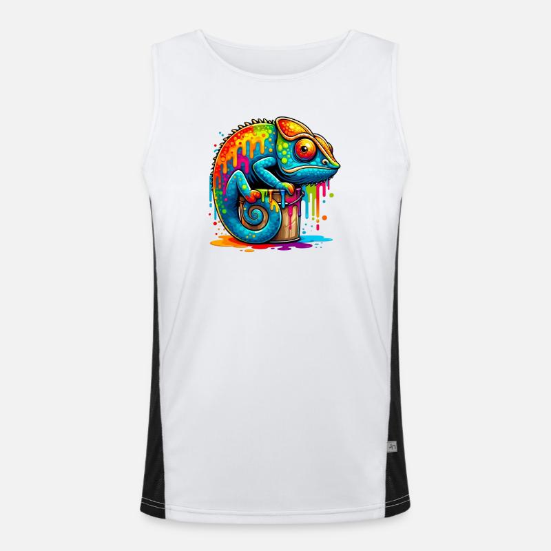 Chamäleon Funktionelles Kontrast-Tank Top für Männer 