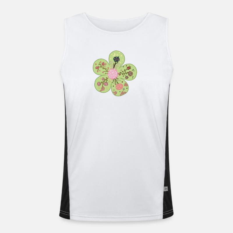 Patchworkfrühlingsblume Funktionelles Kontrast-Tank Top für Männer 