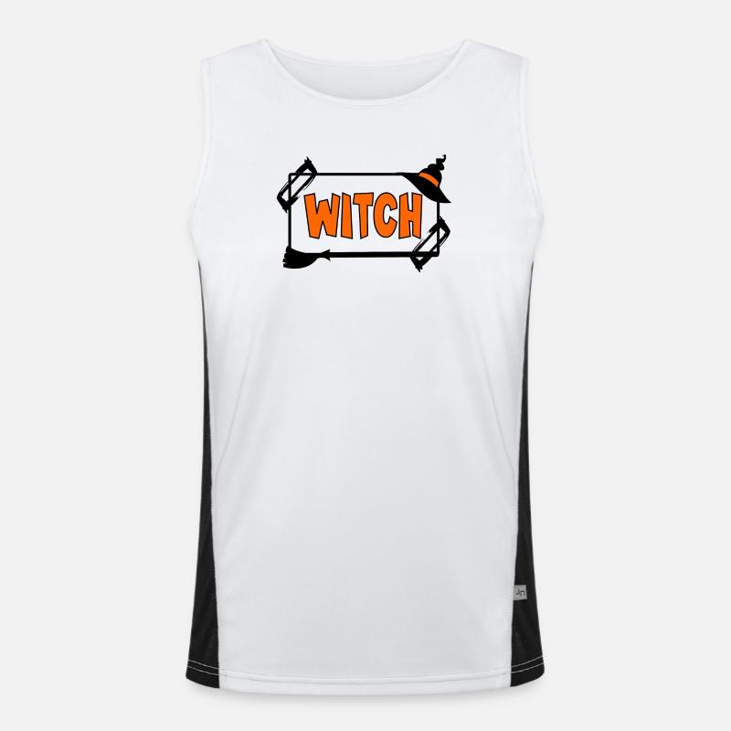 Halloween Kostüm Hexe Funktionelles Kontrast-Tank Top für Männer 