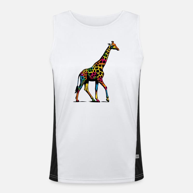 Giraffe Funktionelles Kontrast-Tank Top für Männer 