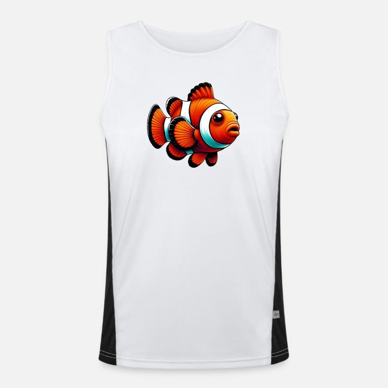 Clownfisch Funktionelles Kontrast-Tank Top für Männer 