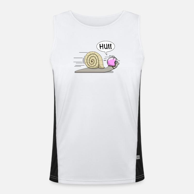 Racing snail - now also in pink Men's Functional Contrast Tank Top 